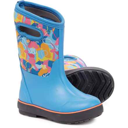 Bogs Footwear Girls Classic II Joyful Boots - Waterproof, Insulated in Frnch Blue