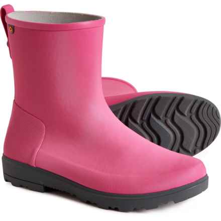 Bogs Footwear Girls Holly Jr. Mid Rain Boots - Waterproof in Pink