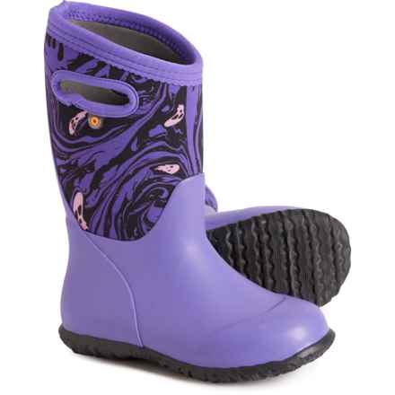 Bogs Footwear Girls York Spooky Winter Boots - Waterproof, Insulated in Violetmlti