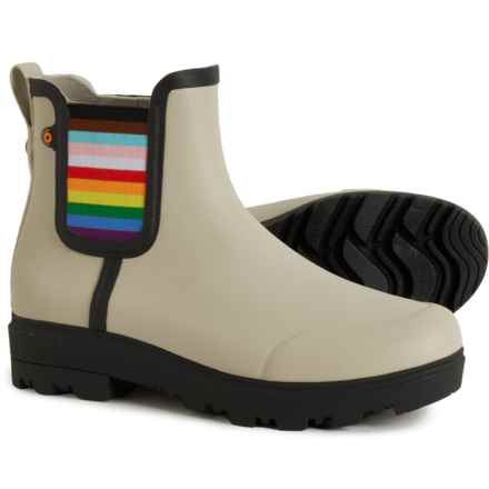 Bogs Footwear Holly Chelsea Ankle Rain Boots - Waterproof (For Women) in White Mlti