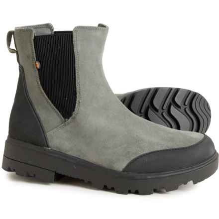 Bogs Footwear Holly Chelsea Rain Boots - Waterproof, Leather (For Women) in Green Ash