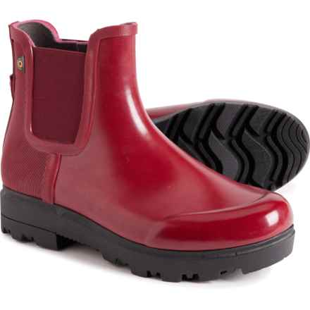 Bogs Footwear Holly Chelsea Shine Rain Boots - Waterproof (For Women) in Cranberry