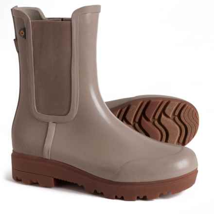 Bogs Footwear Holly Tall Chelsea Shine Boots - Waterproof (For Women) in Taupe