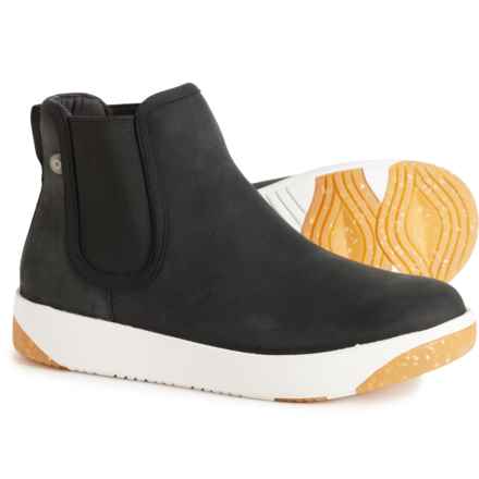 Bogs Footwear Kicker Chelsea Ankle Rain Boots - Waterproof, Leather (For Women) in Black