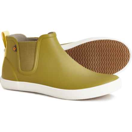 Bogs Footwear Kicker Chelsea Ankle Rain Boots - Waterproof, Leather (For Women) in Olive