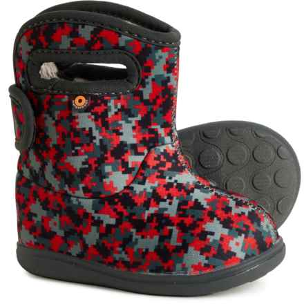 Bogs Footwear Little Boys and Girls II Digital Maze Neoprene Boots - Waterproof, Insulated in Dark Grey/Multi