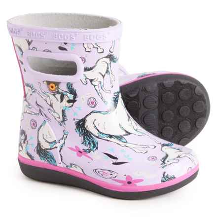 Bogs Footwear Little Girls Skipper II Unicorn Rain Boots - Waterproof in Lavr Multi