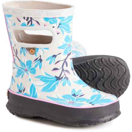 Bogs Footwear Little Girls Skipper Magnolia Rain Boots - Waterproof in Oyster