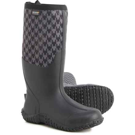 Bogs Footwear McKenzie Houndstooth Rain Boots - Waterproof, Insulated (For Women) in Black/Multi