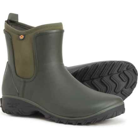 Bogs Footwear Sauvie Slip-On Boots - Waterproof, Insulated (For Women) in Sage