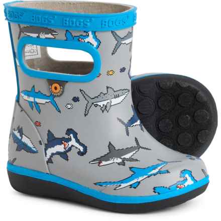 Bogs Footwear Toddler Boys Skipper II Rain Boots - Waterproof in Gray Multi