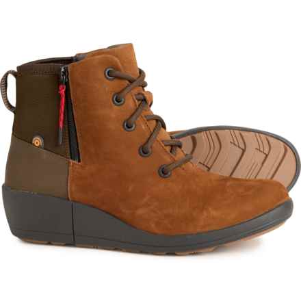 Bogs Footwear Vista Rugged Lace Boots - Waterproof, Leather (For Women) in Cognac Multi