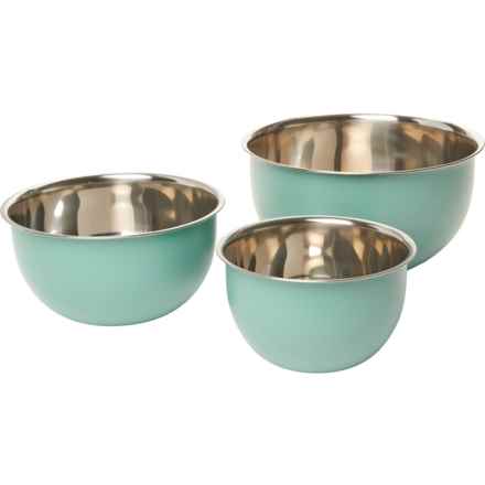 Bohemian Mixing Bowl Set - 3-Piece in Green