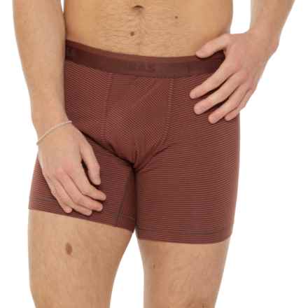 BOMBAS Cotton-Modal Boxer Briefs in Dark Cocoa / Micro Stripe