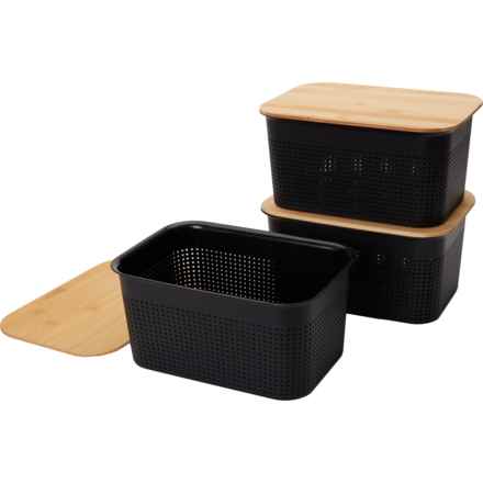 Bombay Perforated Organizer Set - 3-Piece in Black