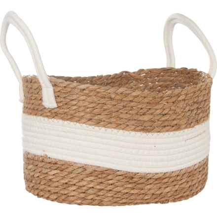 Bombay Small Shelf Tote - 14x10.5x8“ in White/Rope