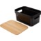 3VMFD_2 Bombay Storage Bin with Bamboo Lid - Set of 2