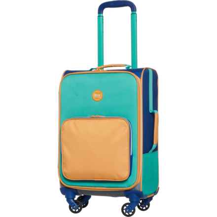 BON VOYAGE 2-in-1 Spinner Suitcase with Trolley System - Softside (For Kids) in Green & Marigold