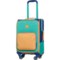 BON VOYAGE 2-in-1 Spinner Suitcase with Trolley System - Softside (For Kids) in Green & Marigold
