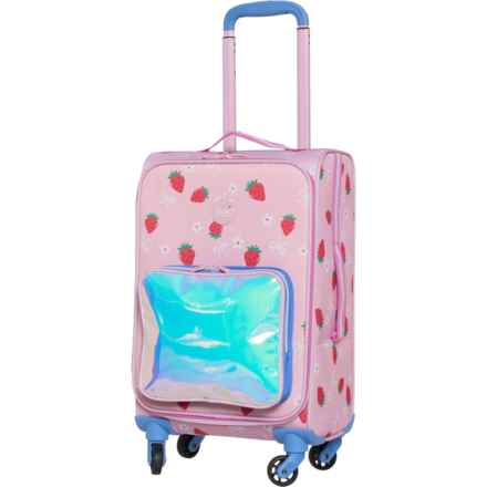 BON VOYAGE 2-in-1 Spinner Suitcase with Trolley System - Softside (For Kids) in Strawberry Blossom Bows