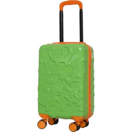 BON VOYAGE 21” Dinosaur Print Spinner Suitcase - Hardside (For Kids) in Green Dinosaur