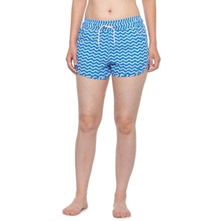 BONDI BEAMERS Print Swim Shorts in Cool Wavey