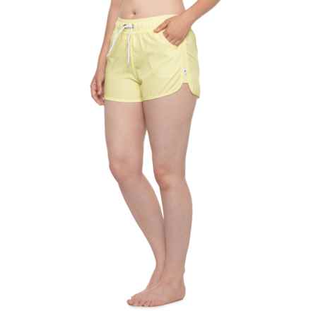 BONDI BEAMERS Solid Swim Shorts in Lemon