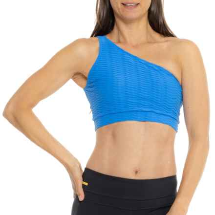 Booty By Brabants Original One-Shoulder Bra Top in Blue