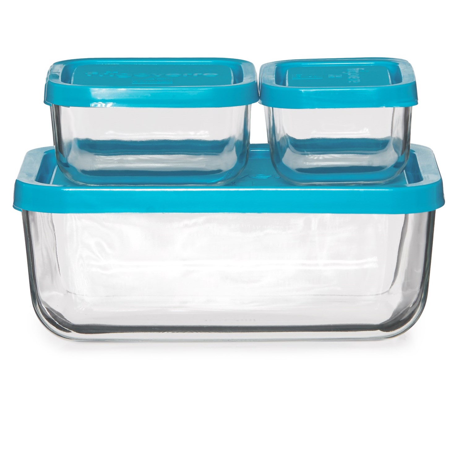 Bormioli Rocco Made In Italy Frigoverre Rectangle Storage Set Lidded 3 Piece