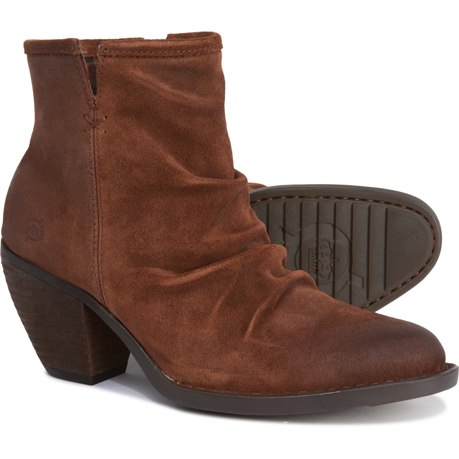 suede slouch ankle boots