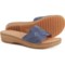 Born Aleah Slide Sandals - Leather (For Women) in Navy