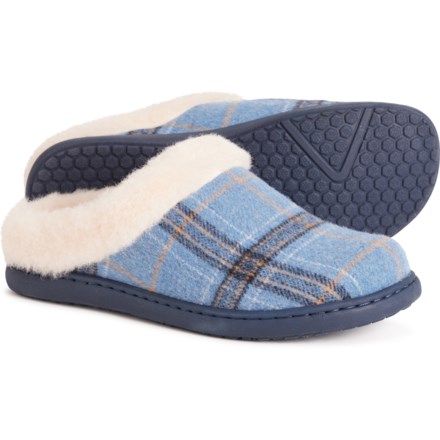 Born Ali Plaid Open-Back Clogs - Wool (For Women) in Blue