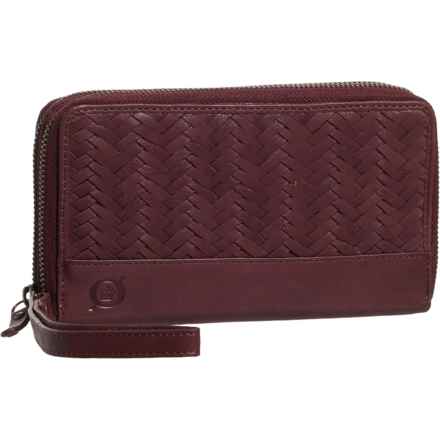 Born Balino 2-Zip Wristlet Wallet - Leather in Wine