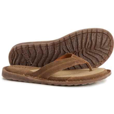 Born Bermuda Distressed Flip-Flops - Suede (For Men) in Taupe