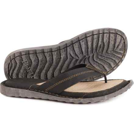 Born Bermuda Flip-Flops - Leather (For Men) in Black