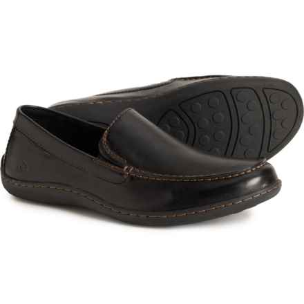 Born Caleb Loafers - Leather, Slip-Ons (For Men) in Black - Closeouts