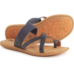 Born Chai Toe Loop Flat Sandals - Leather (For Women) in Navy