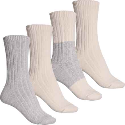 Born Color-Block Super Soft Boot Socks - 3-Pack, Crew (For Women) in Ivory