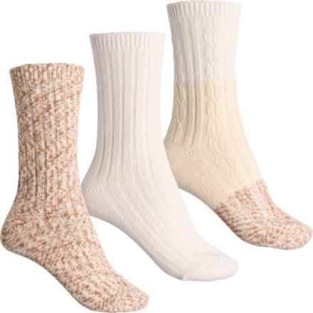 Born Color-Block Super Soft Boot Socks - 3-Pack, Crew (For Women) in Oat