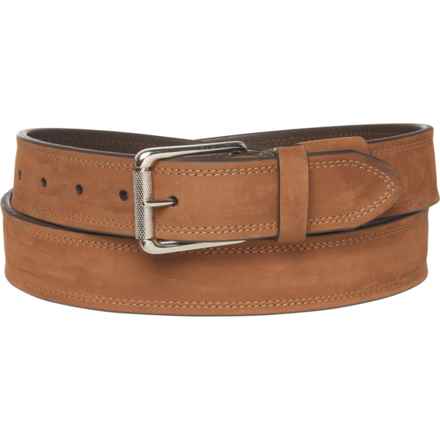 Born Distressed Belt - Leather (For Men) in Brown/Silver