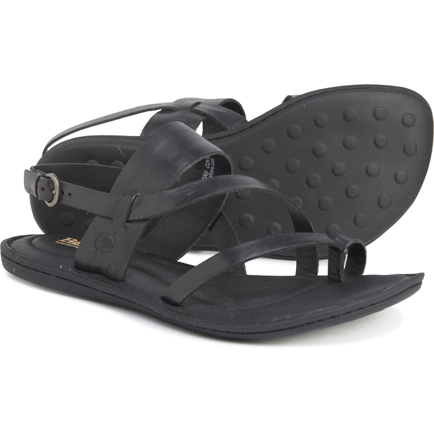 black leather sandals womens