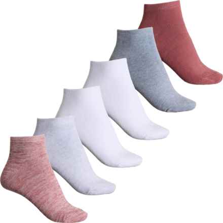 Born Full-Cushioned Socks - 6-Pack, Quarter Crew (For Women) in Pink
