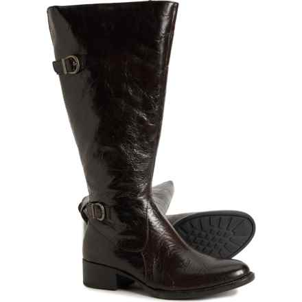 Born Gibb High Shaft Boots - Leather, Wide Calf (For Women) in Charcoal