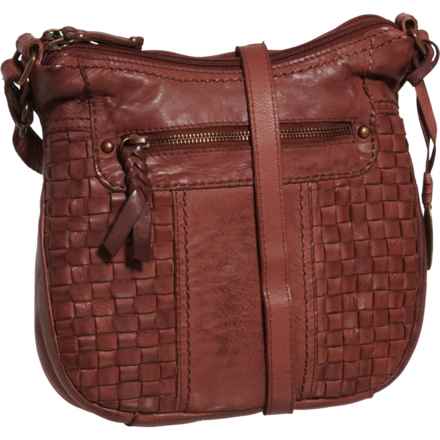 Born Glenwood Curved Crossbody Bag - Leather (For Women) in Saddle
