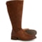Born Hayden Tall Boots - Suede, Wide Calf (For Women) in Tobacco