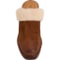 13TM1_2 Born Hope Shearling-Lined Heeled Clogs - Leather, Open Back (For Women)