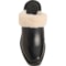 13TM2_2 Born Hope Shearling-Lined Heeled Clogs - Leather, Open Back (For Women)
