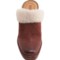 3DCRP_2 Born Hope Shearling-Lined Heeled Clogs - Leather, Open Back (For Women)