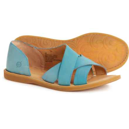 Born Ithica Open-Toe Sandals - Leather (For Women) in Teal