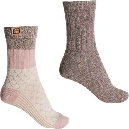 Born Knit Boot Socks - 2-Pack, Crew (For Women) in Mauve